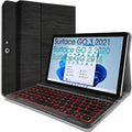 Backlit Keyboard Case for Surface Go 3 / Surface Go 2 / Surface Go Tablet, 7 Colors Backlight Magnetic Detachable Wireless Keyboard with PU Cover Case Pack of 2 J903891