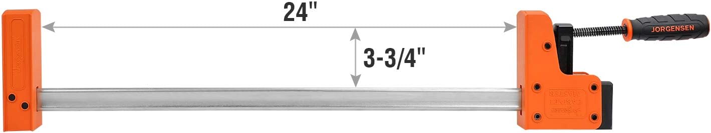 24-inch 90° Parallel Jaw Bar Clamp, 2-pack J488224