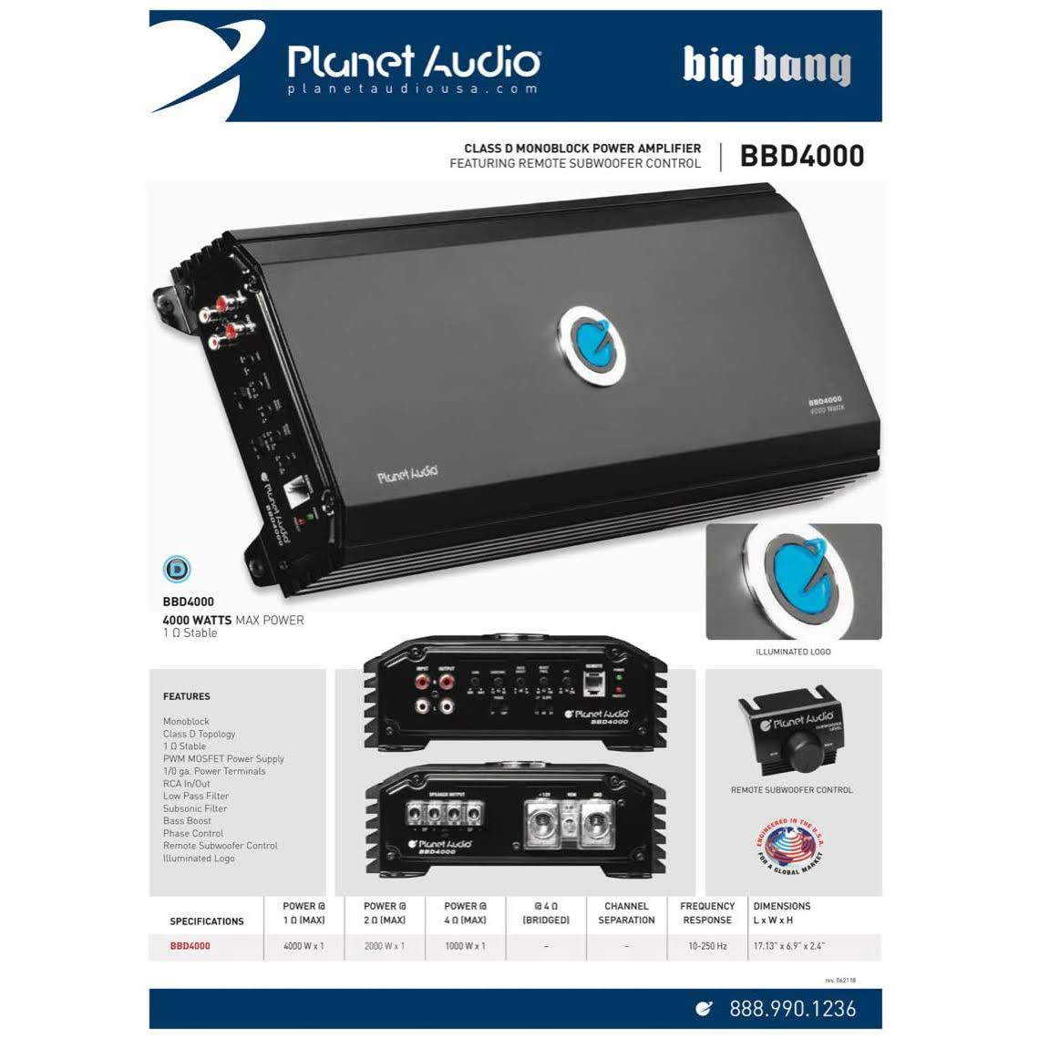 Class D Mono Car Amplifier E947958