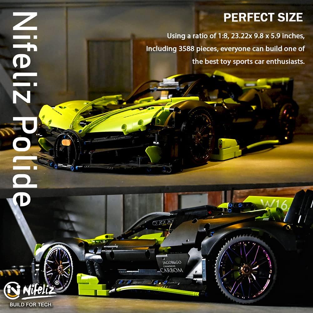 1:8 Scale Sports Car Building Blocks Model (3588 Pcs) U94192