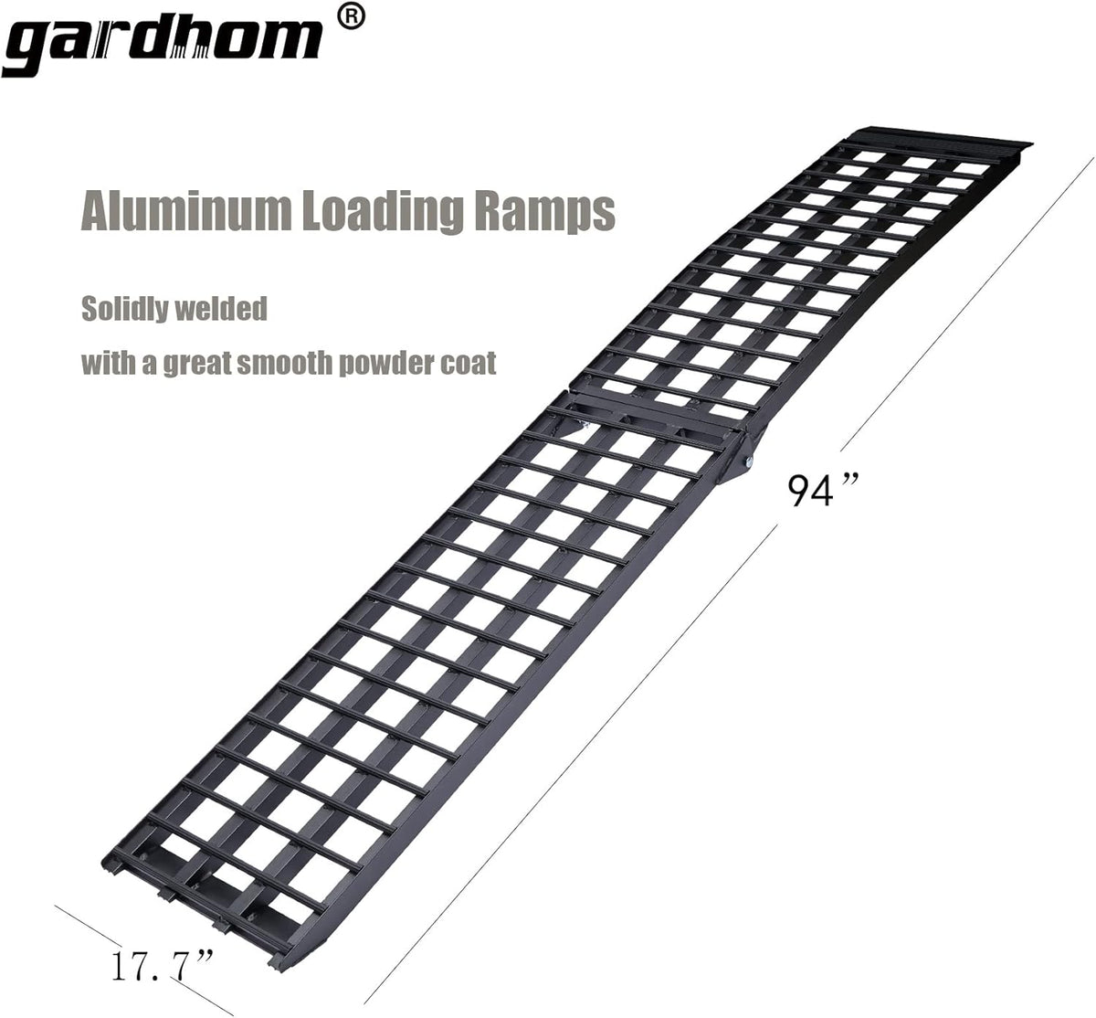 94*17.7" 1500 lbs Capacity Aluminum Folding Loading Ramps H301171