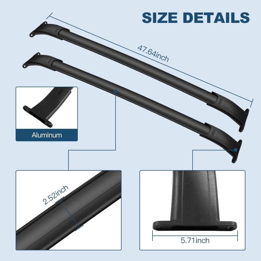 Roof Rack Crossbars Aluminum Rails D1309