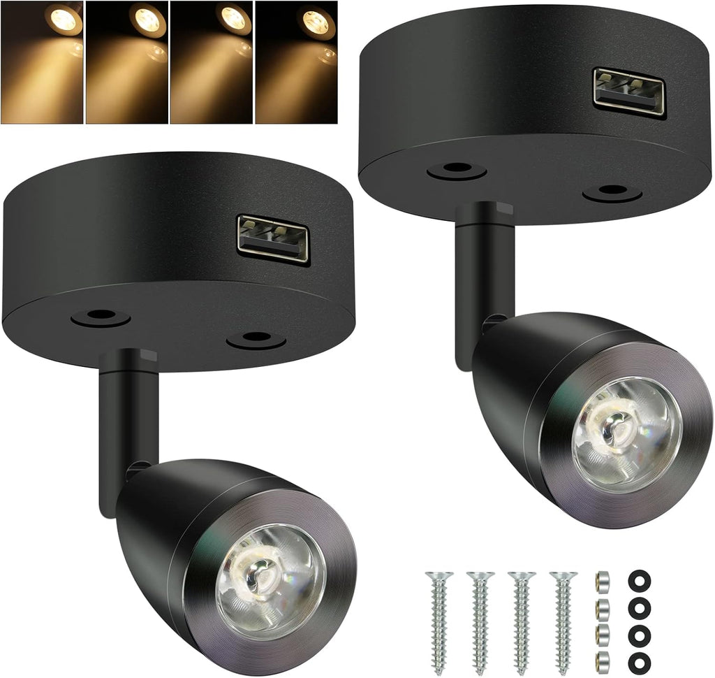 4PCS DC12-24V LED Aluminum Dimmable Warm White Reading Lamp Z118687