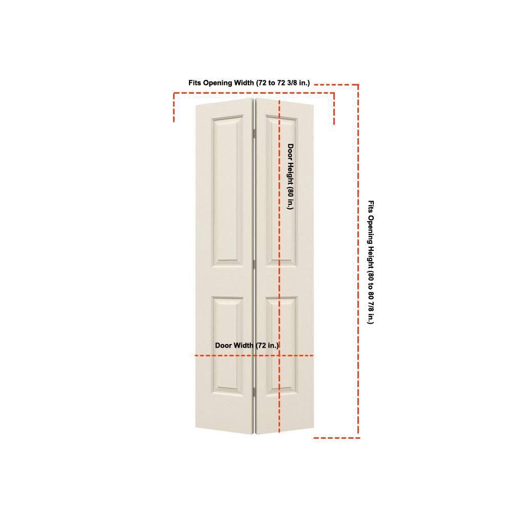 72 in. x 80 in. Primed Smooth Composite MDF Closet Bi-Fold Double Door U557007