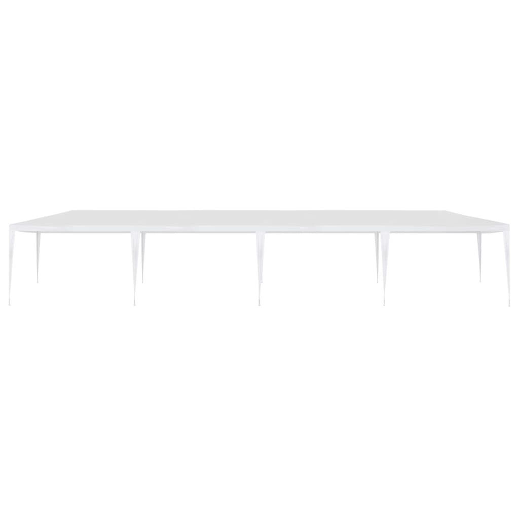 White PE Roof Party Tent Gazebo Canopy Shelter 9.8ft x 39.4ft x 8.4ft Q537549