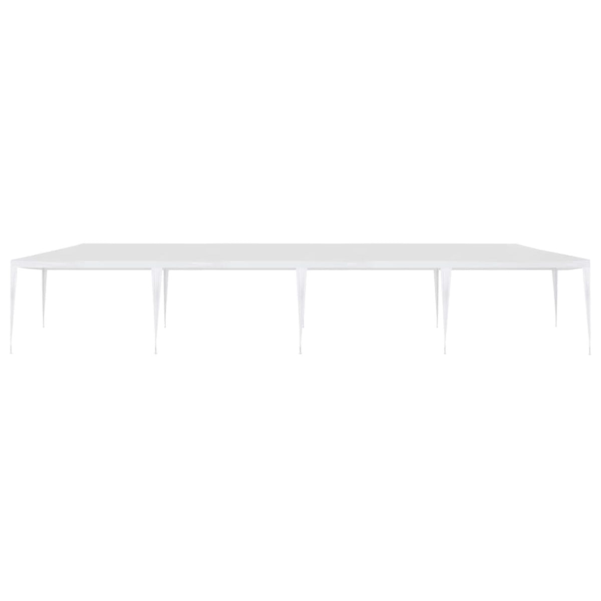 White PE Roof Party Tent Gazebo Canopy Shelter 9.8ft x 39.4ft x 8.4ft Q537549