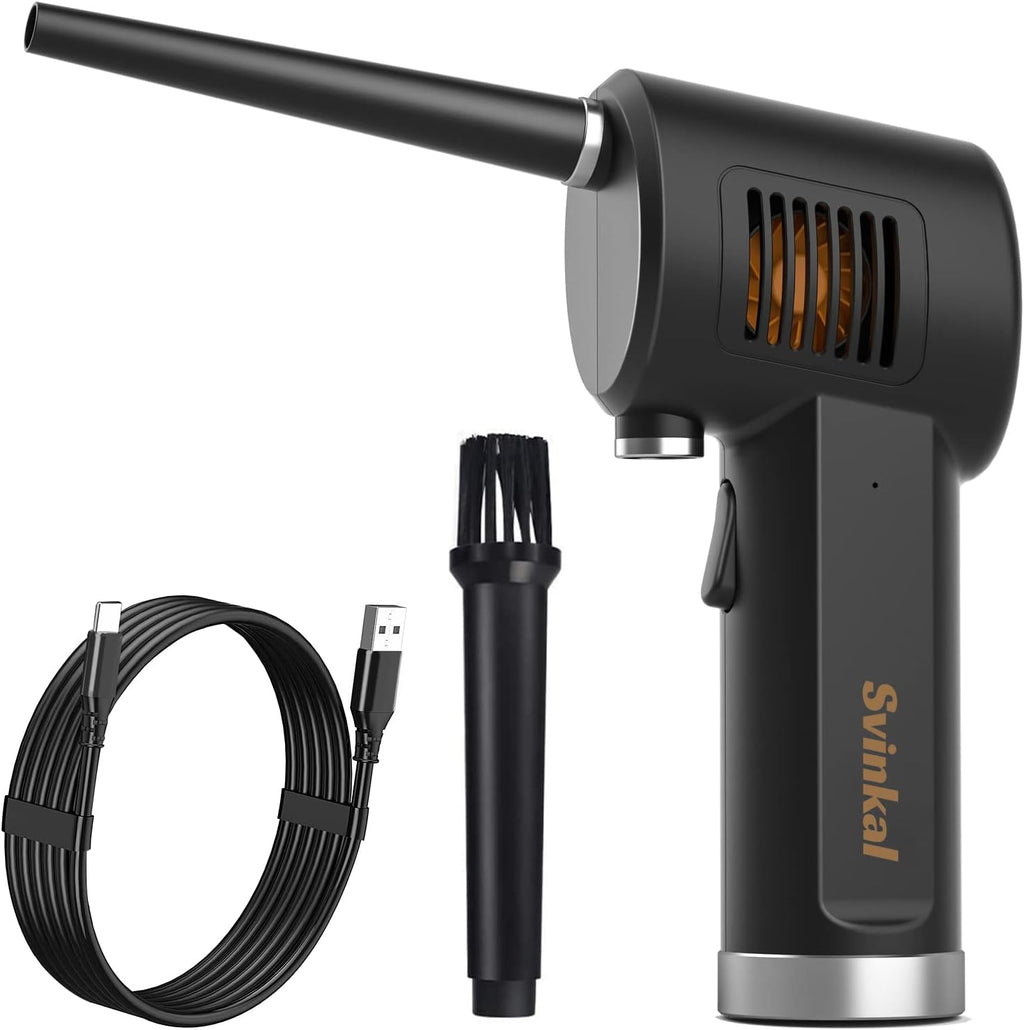 Compressed Air Duster, 33000 RPM Electric Air Duster, 6000mAh Rechargeable Battery, Air Blower Rechargeable, Pack of 2 U198