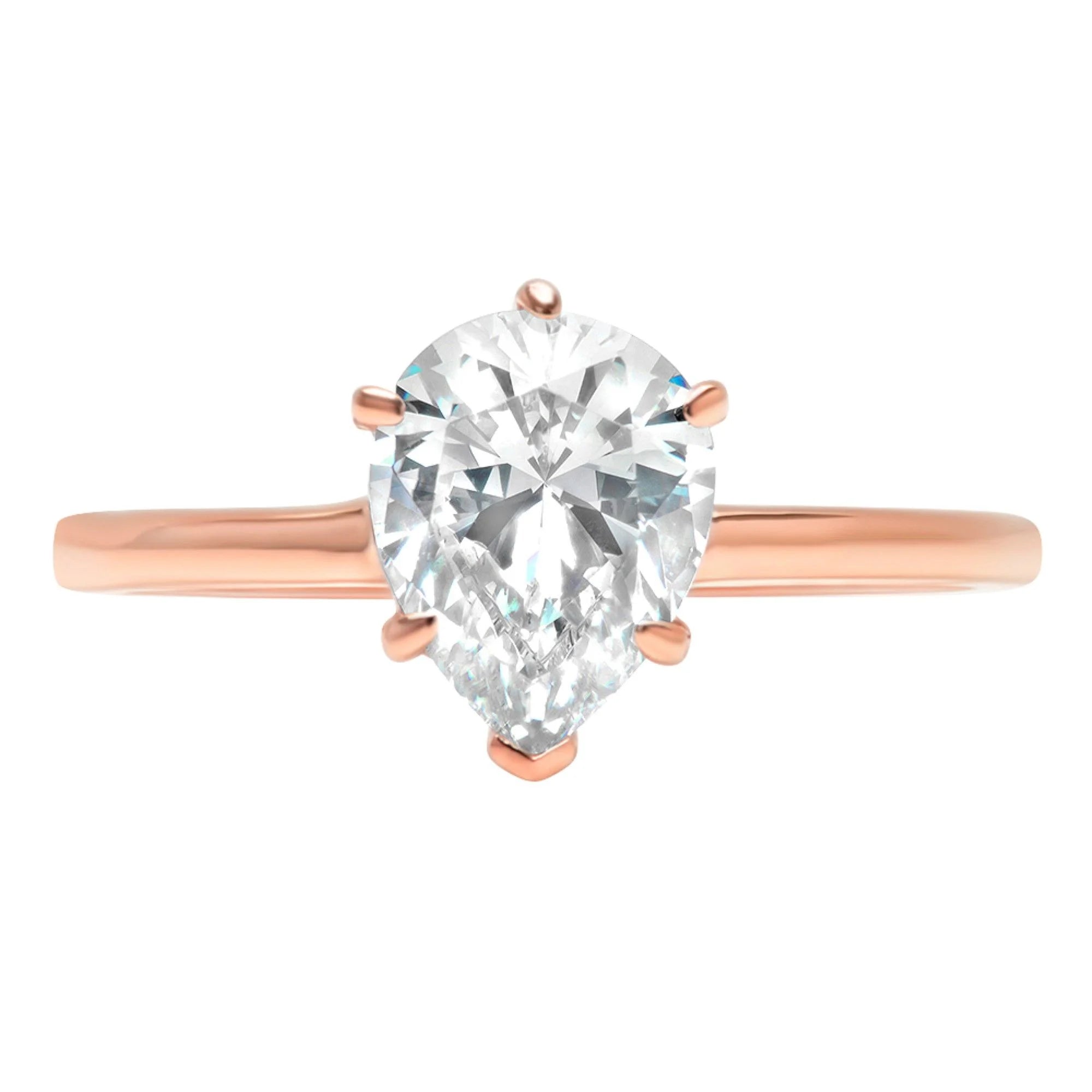 14K Rose Gold Solitaire Engagement Ring V546295