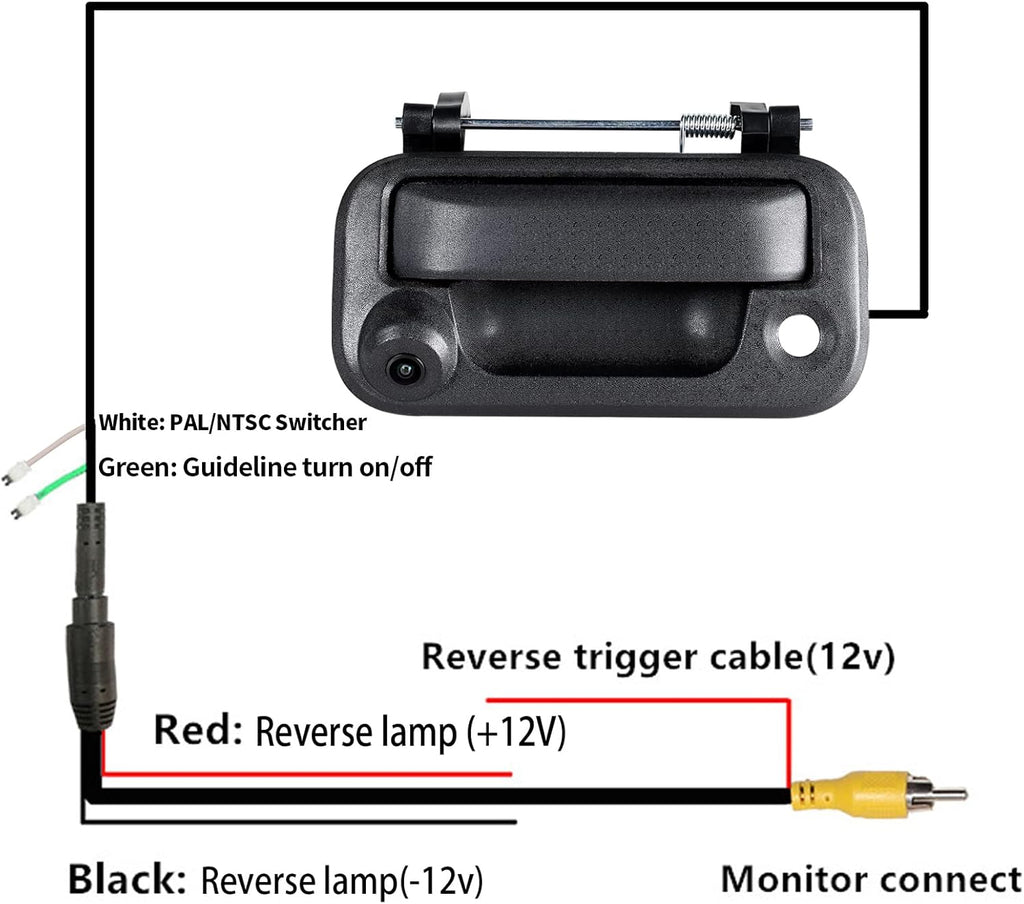 Tailgate Handle with Rear View Backup Camera for Ford F150 F-250 F-350 F450 F550 F910