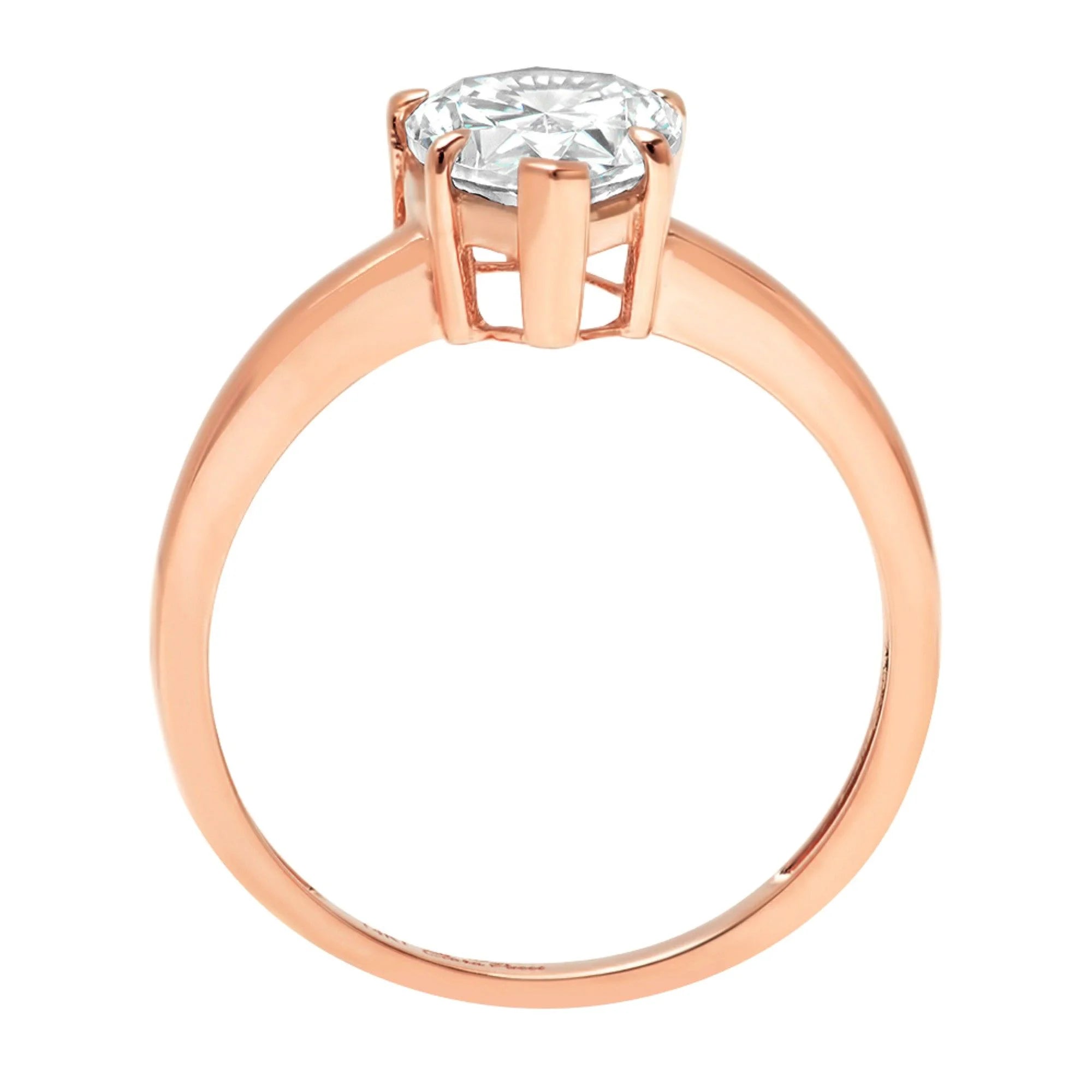 14K Rose Gold Solitaire Engagement Ring V546295