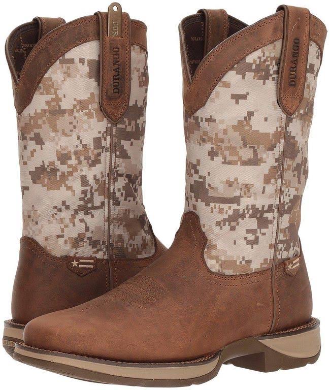 Brown Desert Camo Work Boots D1749