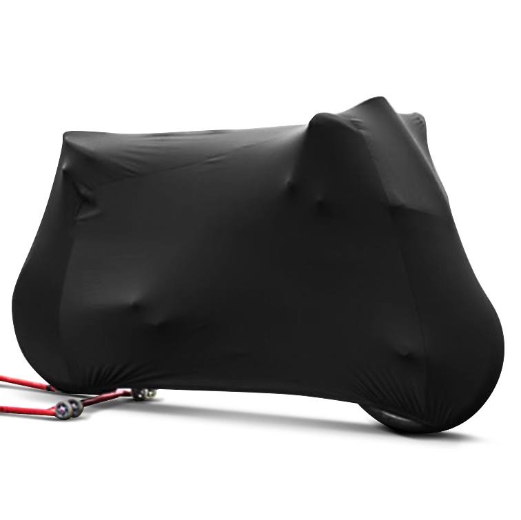 Black Stretch Motorcycle Tarpaulin Cover W95838