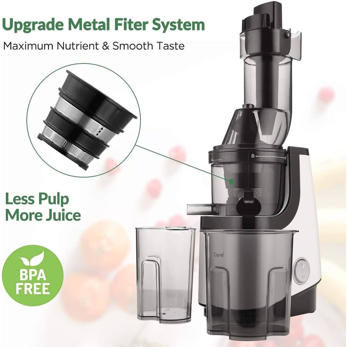 White Vertical Slow Masticating Juicer P46145