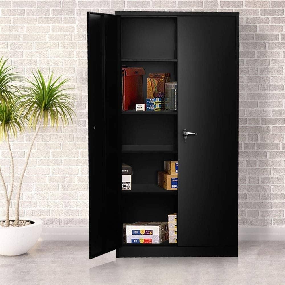 Black 5-Tier Steel Storage Cabinet X50845
