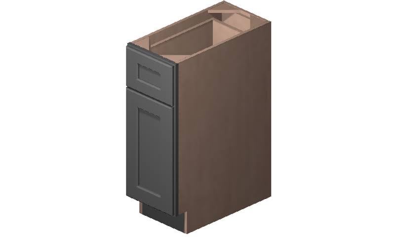 Grey 1 Door 1 Drawer 1 Shelf Base Cabinet H922