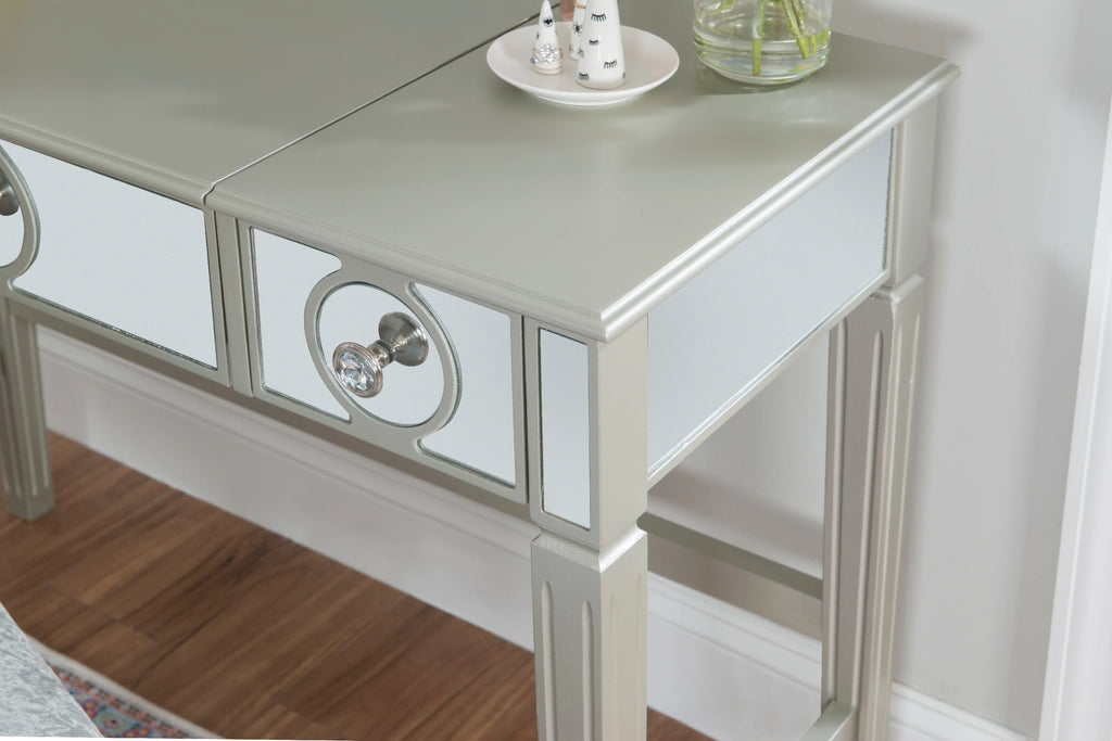 2-Piece Vanity Set with Flip-Top Mirror and Bench T807462