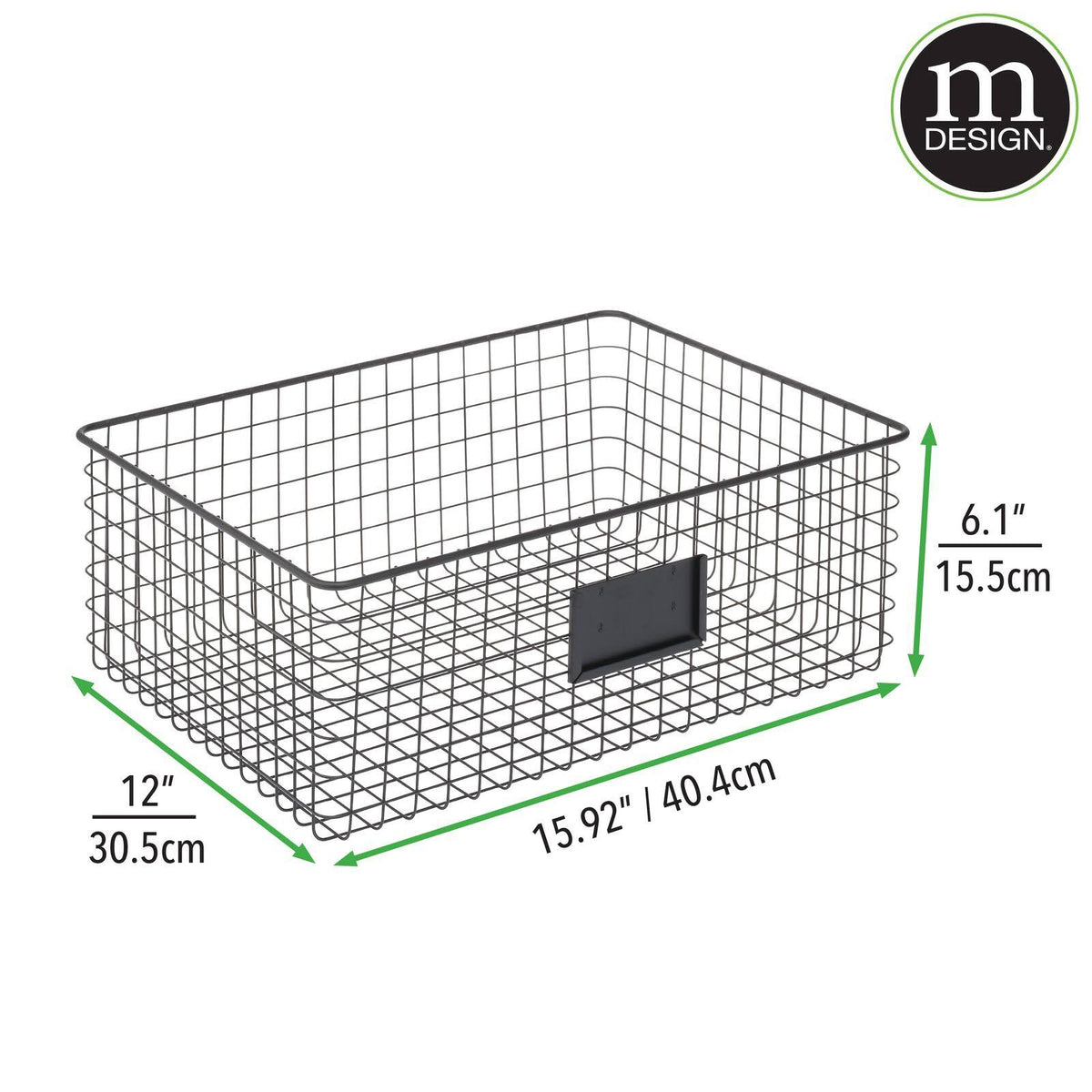 Black 4 Pack Metal Food Storage Basket J376238
