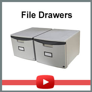 Blue & Black Single-Drawer Mobile Filing Cabinet P8795