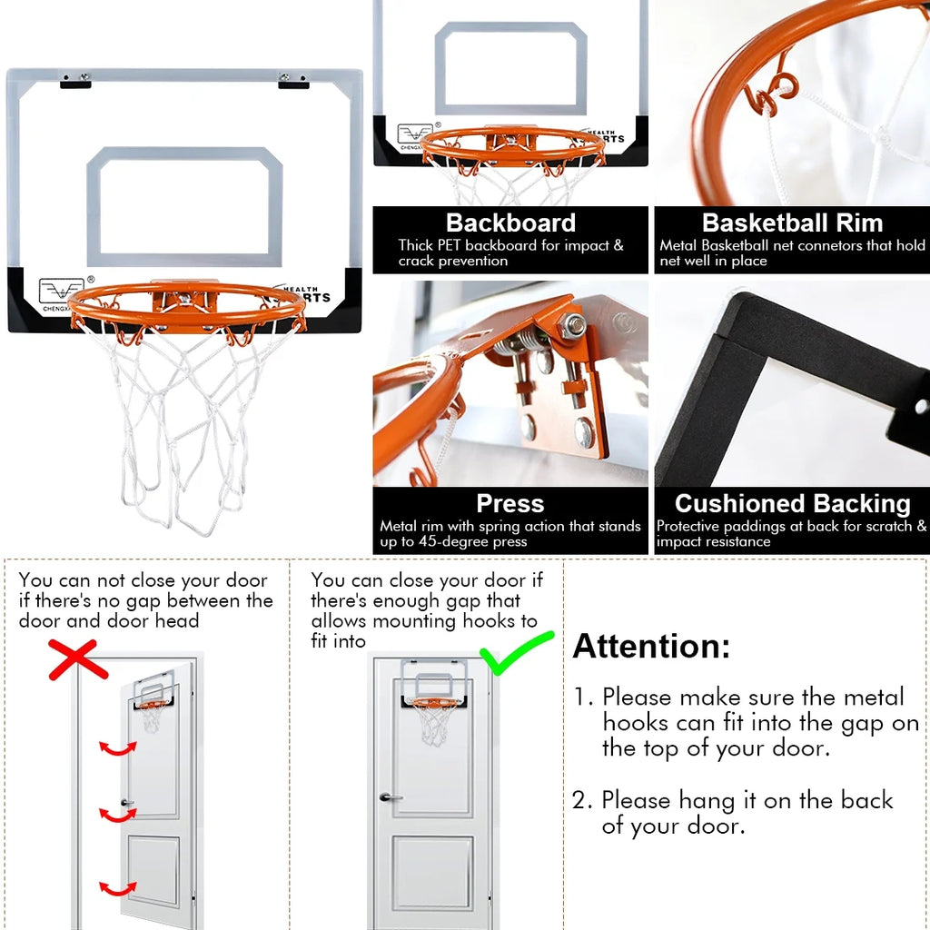 Mini Basketball Hoop Game Set with 3Pcs Balls G89082