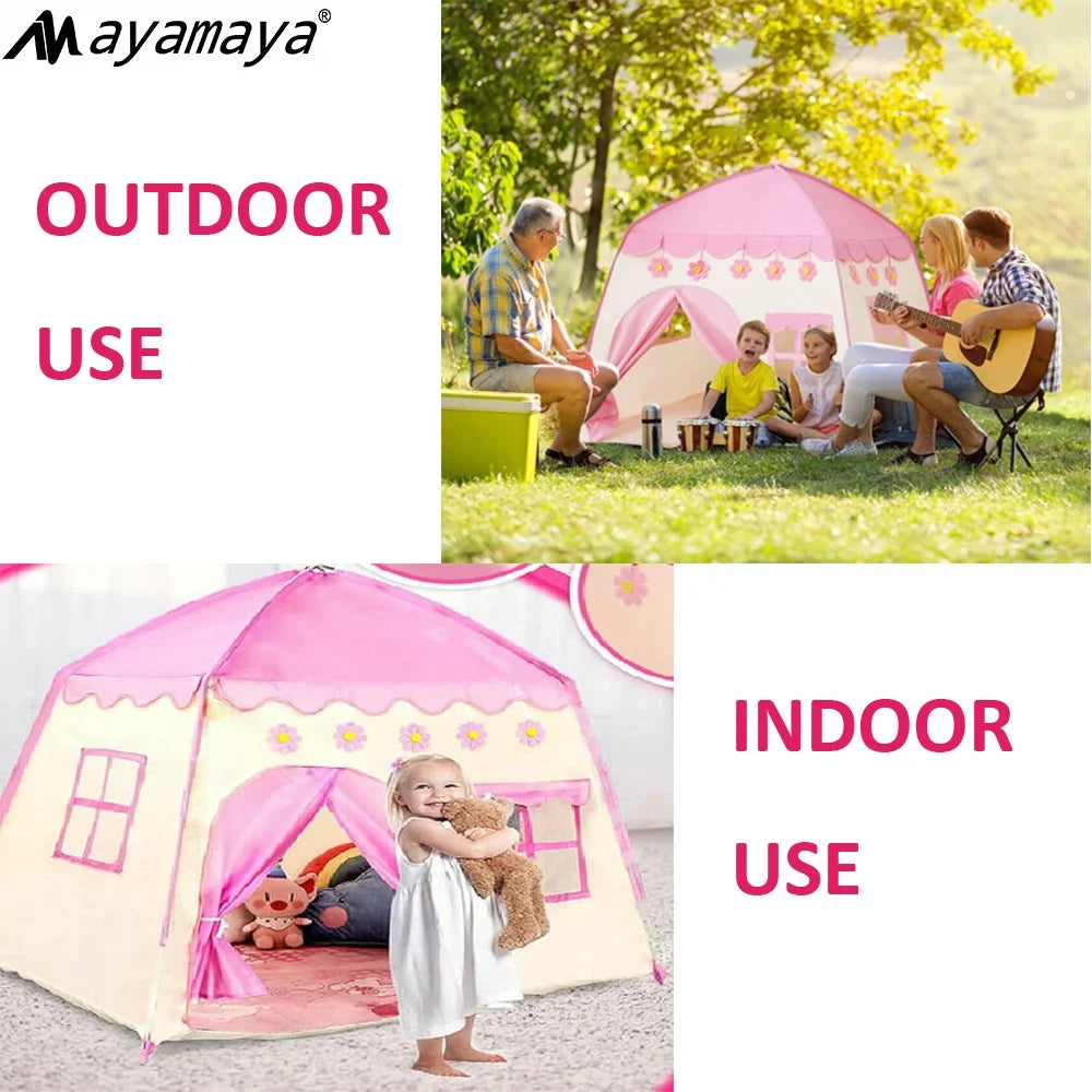 Pink Kids Princess Castle Play Tent K457232