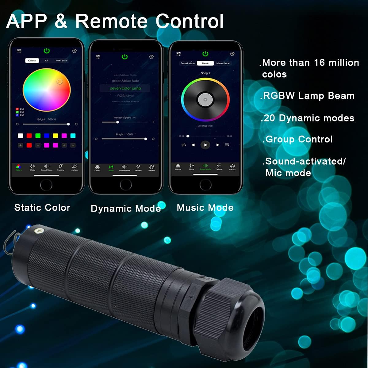 Car Use Bluetooth LED Fiber Optic Lights Star Ceiling Light Kit 430pcs 9.8ft Fiber Cable U527