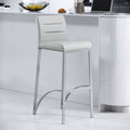 Grey Bar Stool with Metal Base N685737