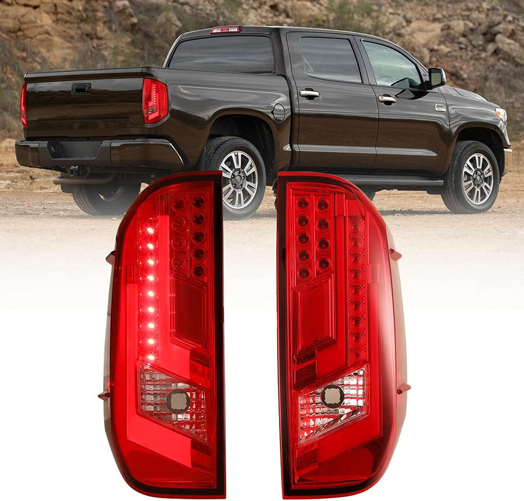 LED Tail Lights Assembly for Toyota Tundra, Red Q9900