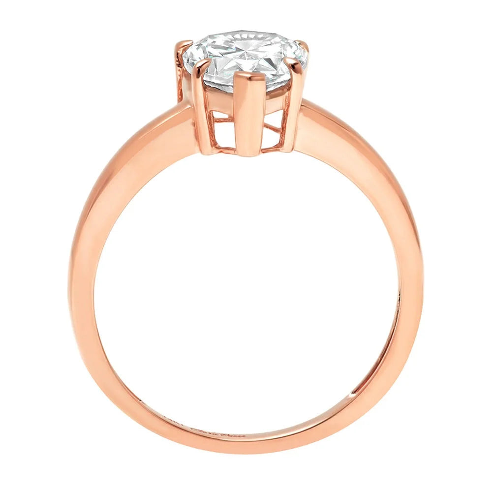 14K Rose Gold Solitaire Engagement Ring V546295