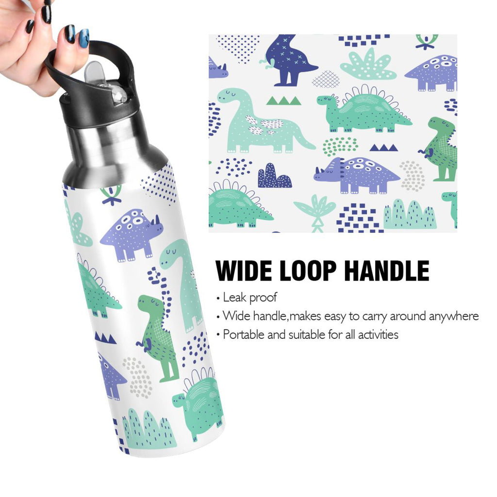 Stainless Steel Water Bottle with Straw Lid Vacuum Insulated 20 OZ Y214476