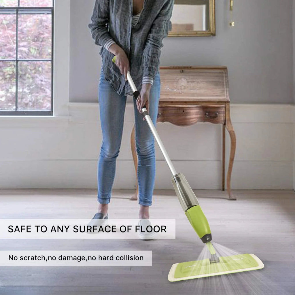 Microfiber Spray Mop with 2 Refillable Water Bottles, 4 Washable Mop Pads, 650 ml V22447
