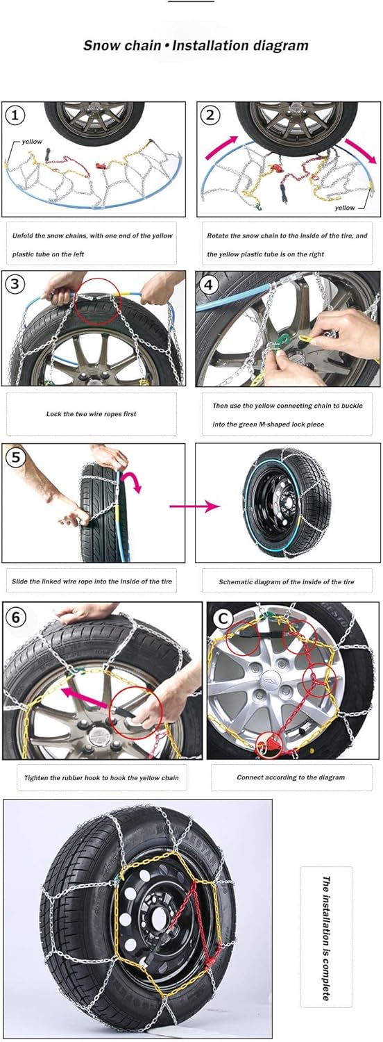 Alloy Snow Chain Tire Chain Set of 2 F880503