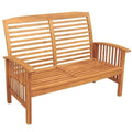 Brown Acacia Wood Outdoor Loveseat F42240