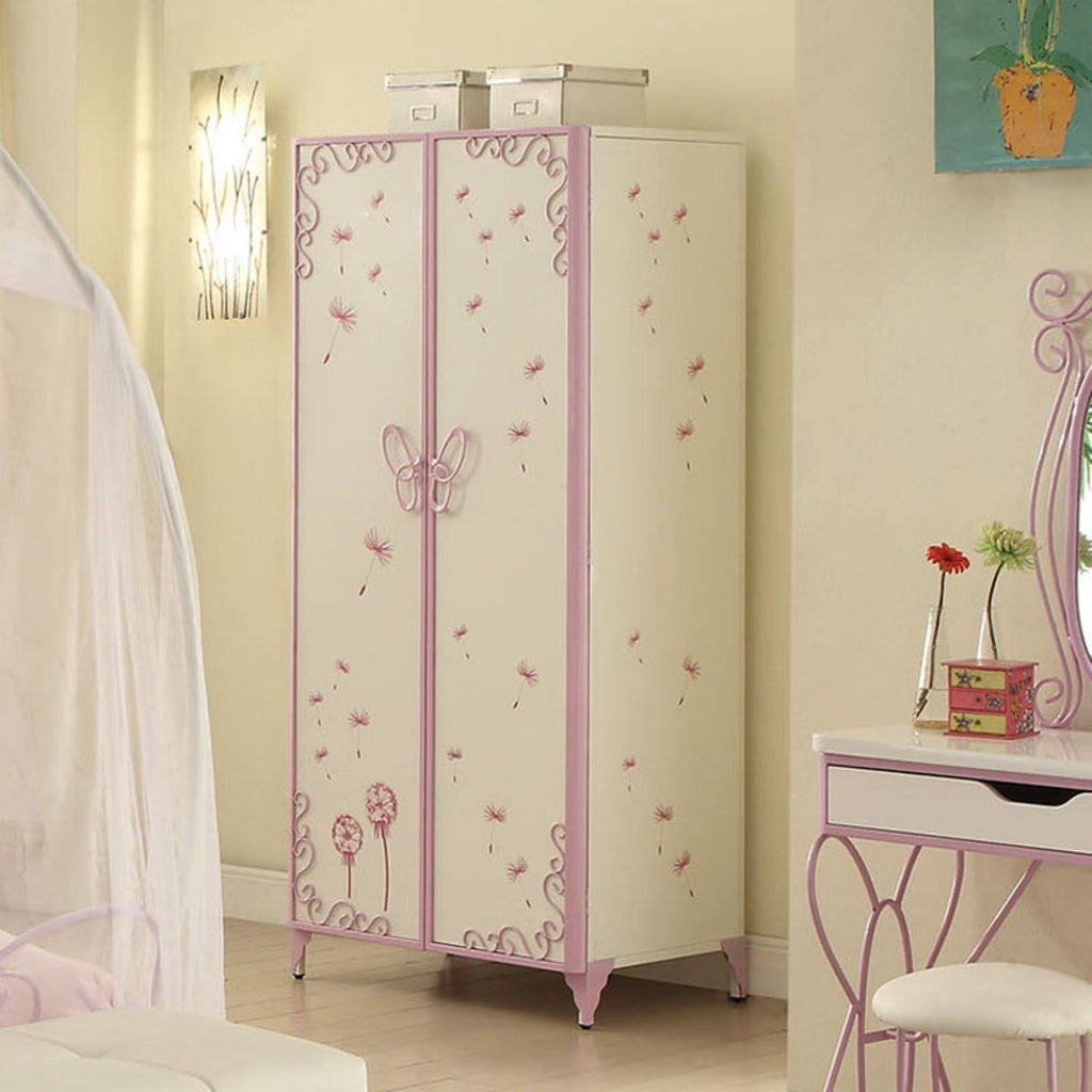 White & Light Purple Armoire P931