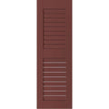 18 in. x 31 in. Exterior Real Wood Pine Louvered Shutters Pair E4525