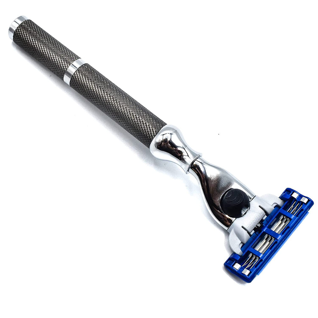 Heavyweight All-Metal Triple Blade Razor with One Gillette Mach 3 Razor Blade L5901