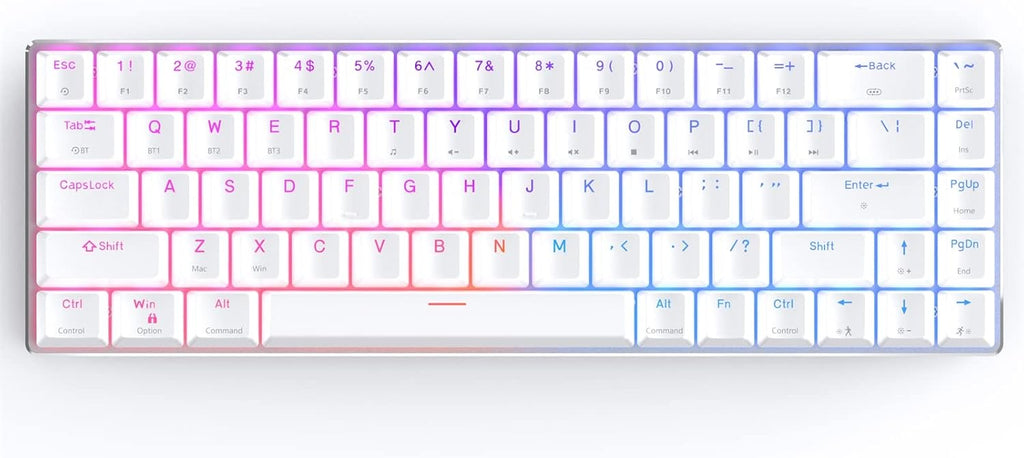 White 68 Keys Hot Swappable Mechanical Keyboard G5301