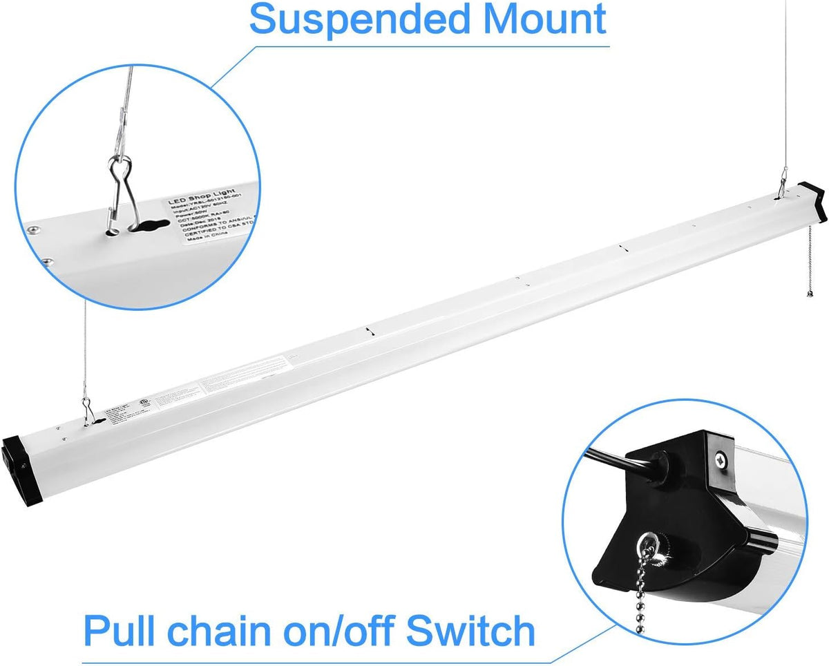 8FT 110W 12000 Lumen 5000K LED Shop Light, 4 Pack Z79535