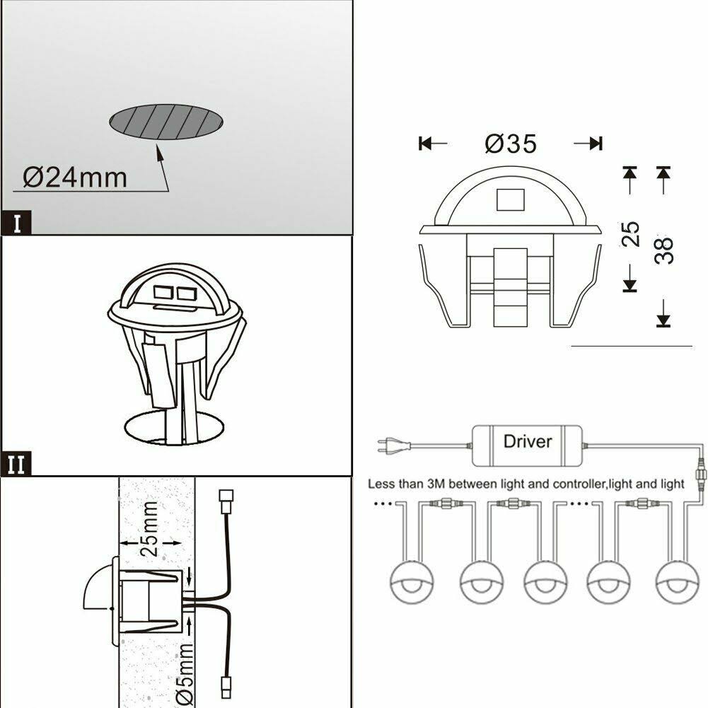 10 Pc Low Voltage LED Deck Lights Kit W15976