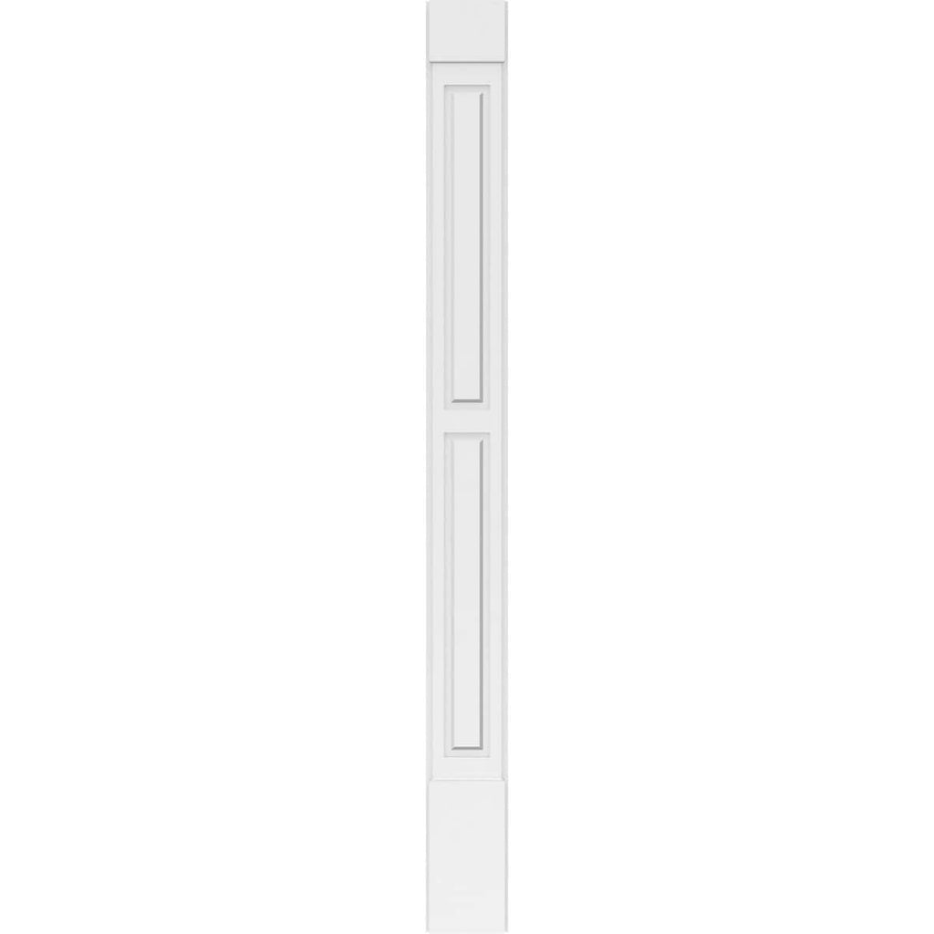 Two Equal Raised Panel PVC Pilaster with Standard Capital and Base (Pair) I7983