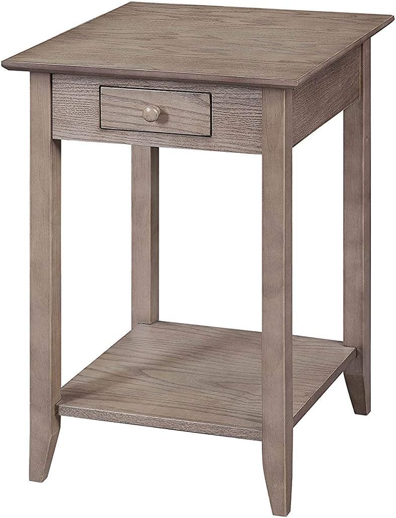 Cherry End Table with Drawer and Shelf F795568