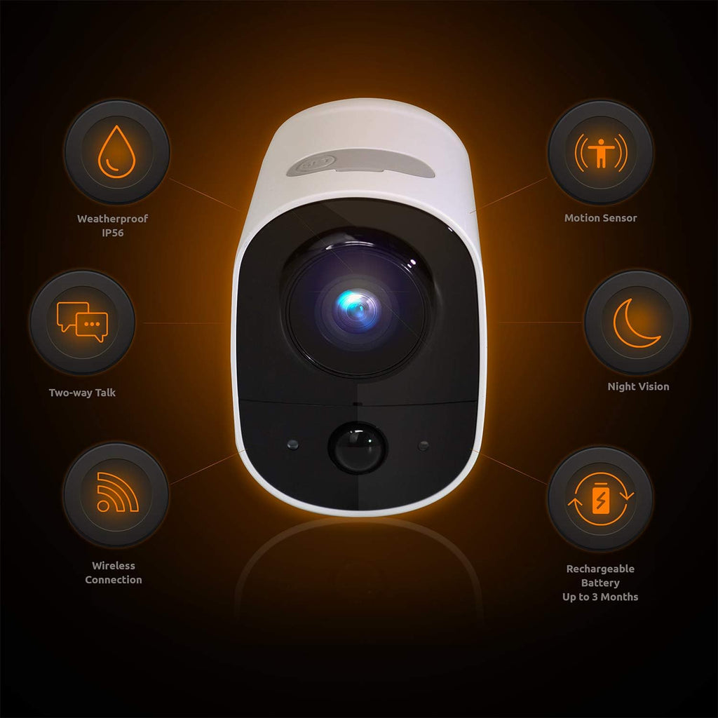 1080P Battery Powered Security Camera, 3 Pack J203611