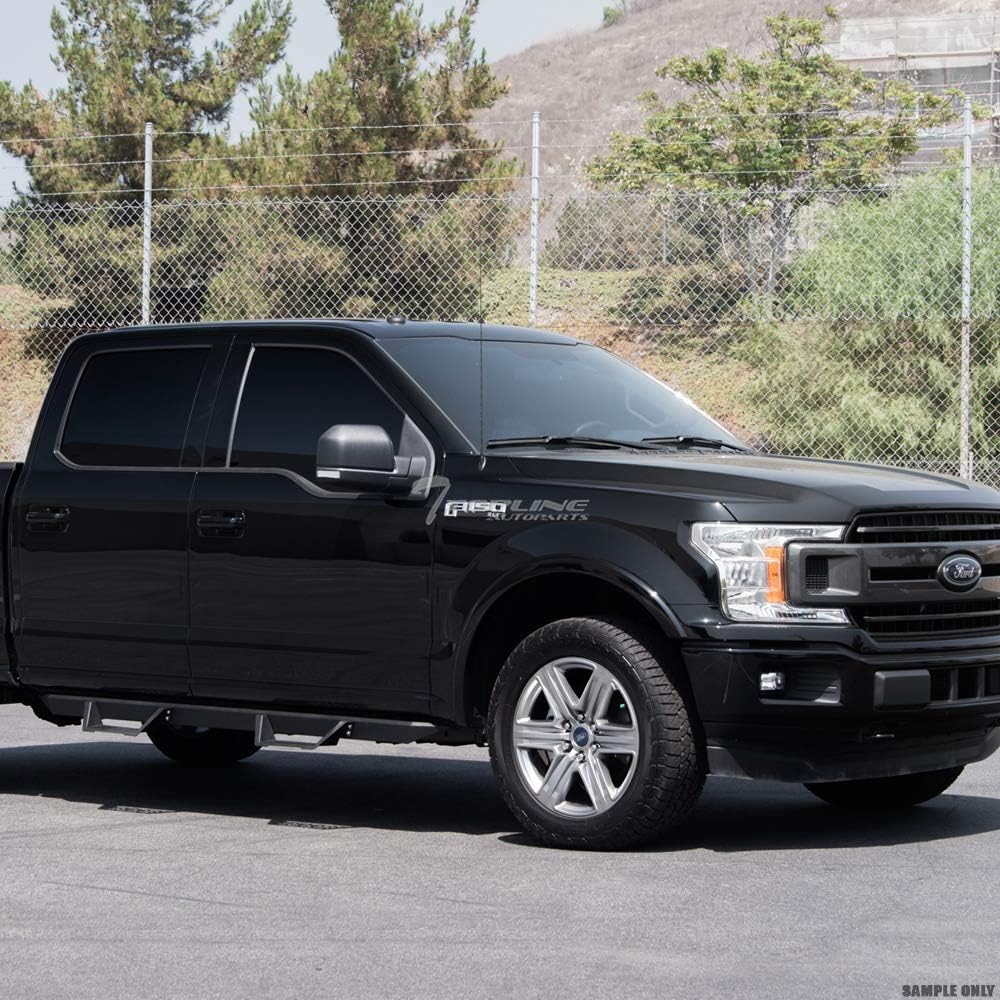 Matte Black Steel Drop Step Side Nerf Bars F139858