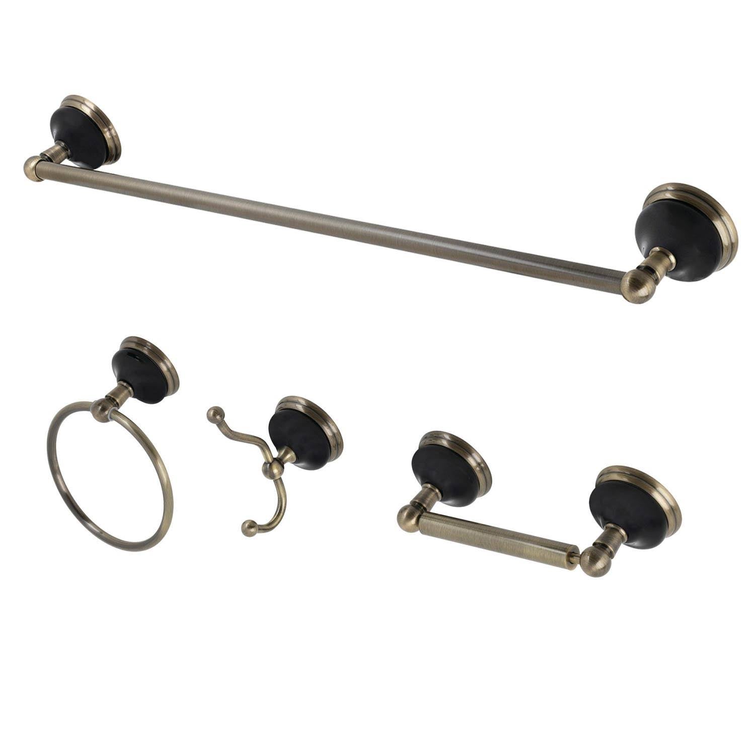 Antique Brass 4-Piece Bathroom Accessory Set X36679
