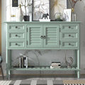 45'' Modern Console Table with 6 Drawers, 1 Cabinet and 1 Shelf, Wood A745804