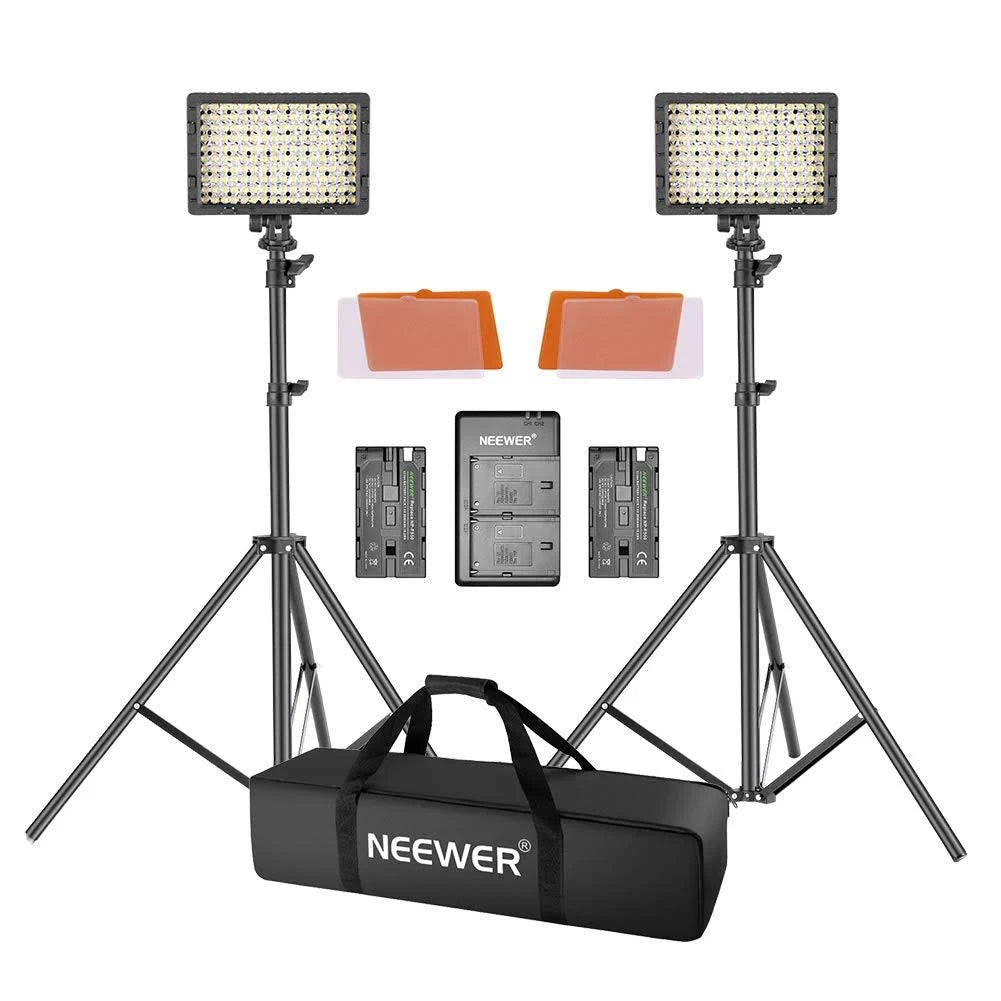 160 LED Light Kit Dimmable Panel Video Kit (2-Pack) L33015