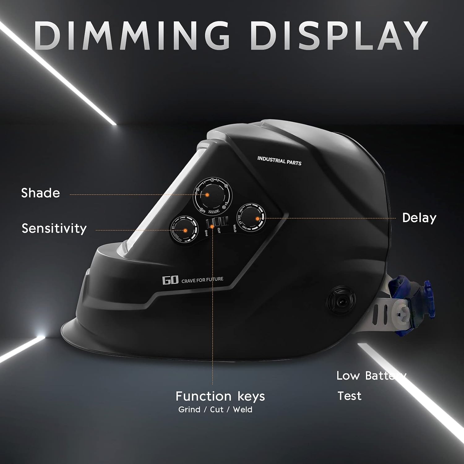 Welding Helmet with Solar Powered Auto Darkening Screen, Pack of 2 O604584