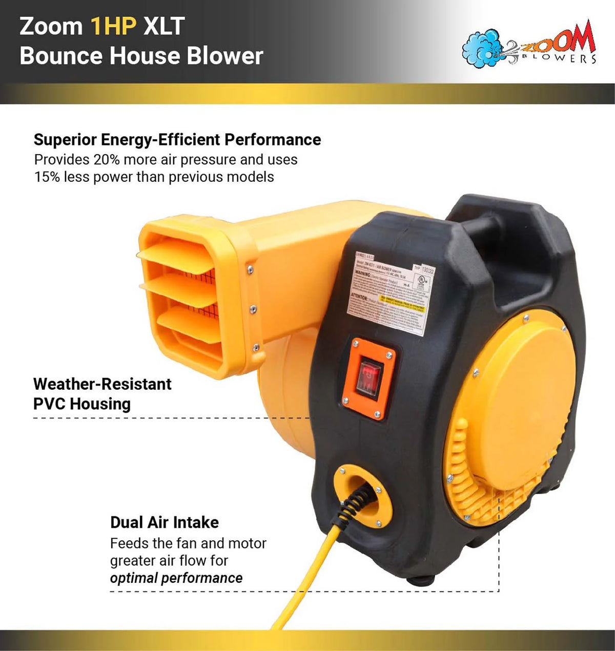 Commercial 1 HP Inflatable Bounce House Blower D73507