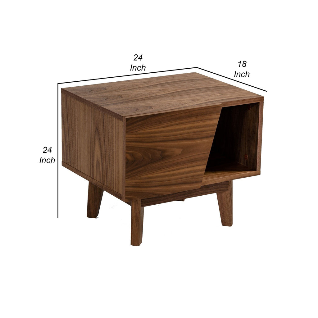 Walnut 1 Drawer Nightstand Z87687