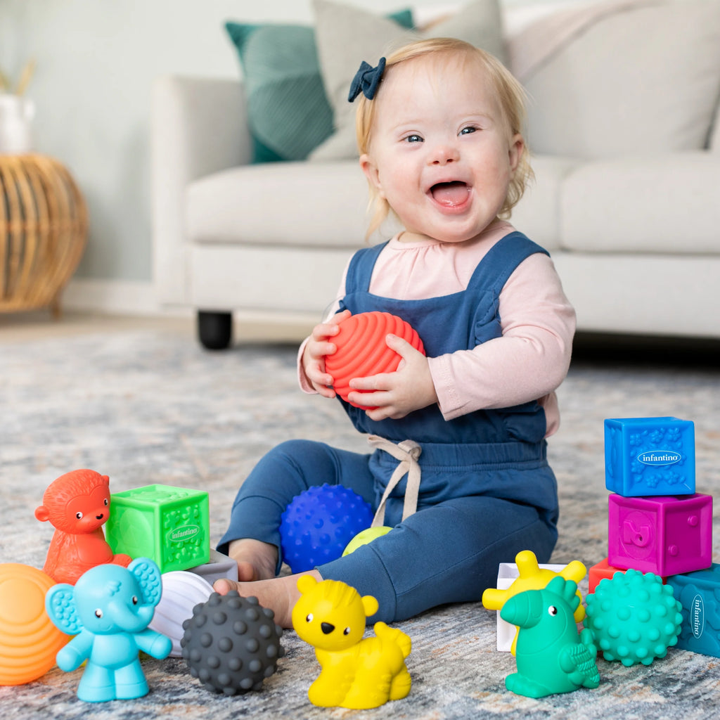 20-Piece Multicolor Sensory Soft Balls Blocks & Animal Buddies Set Q4600
