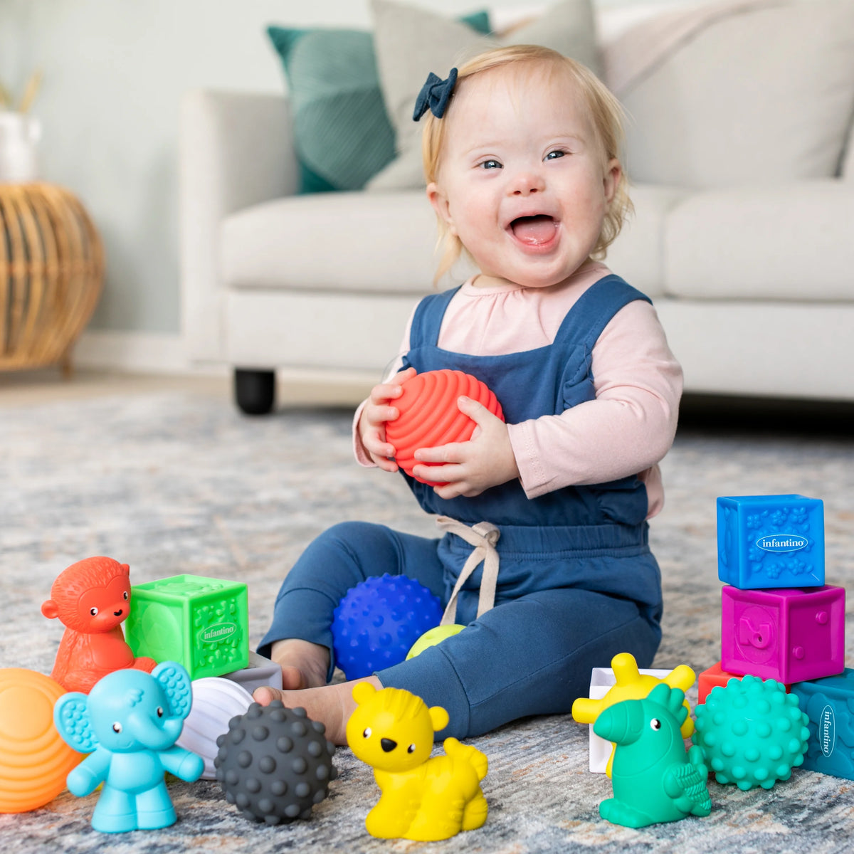 20-Piece Multicolor Sensory Soft Balls Blocks & Animal Buddies Set Q4600